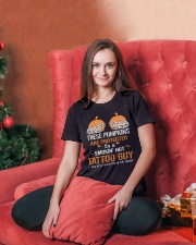 TATTOO HALLOWEEN TSHIRT - FUNNY TSHIRT Ladies T-Shirt lifestyle-holiday-womenscrewneck-front-2