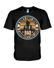 Mens Funny Son And Daughter Father Day Gifts V-Neck T-Shirt thumbnail