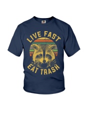 live fast eat trash is tiger shirt campe Youth T-Shirt thumbnail