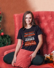 OCTOBER BIRTHDAY - FUNNY SHIRT Ladies T-Shirt lifestyle-holiday-womenscrewneck-front-2