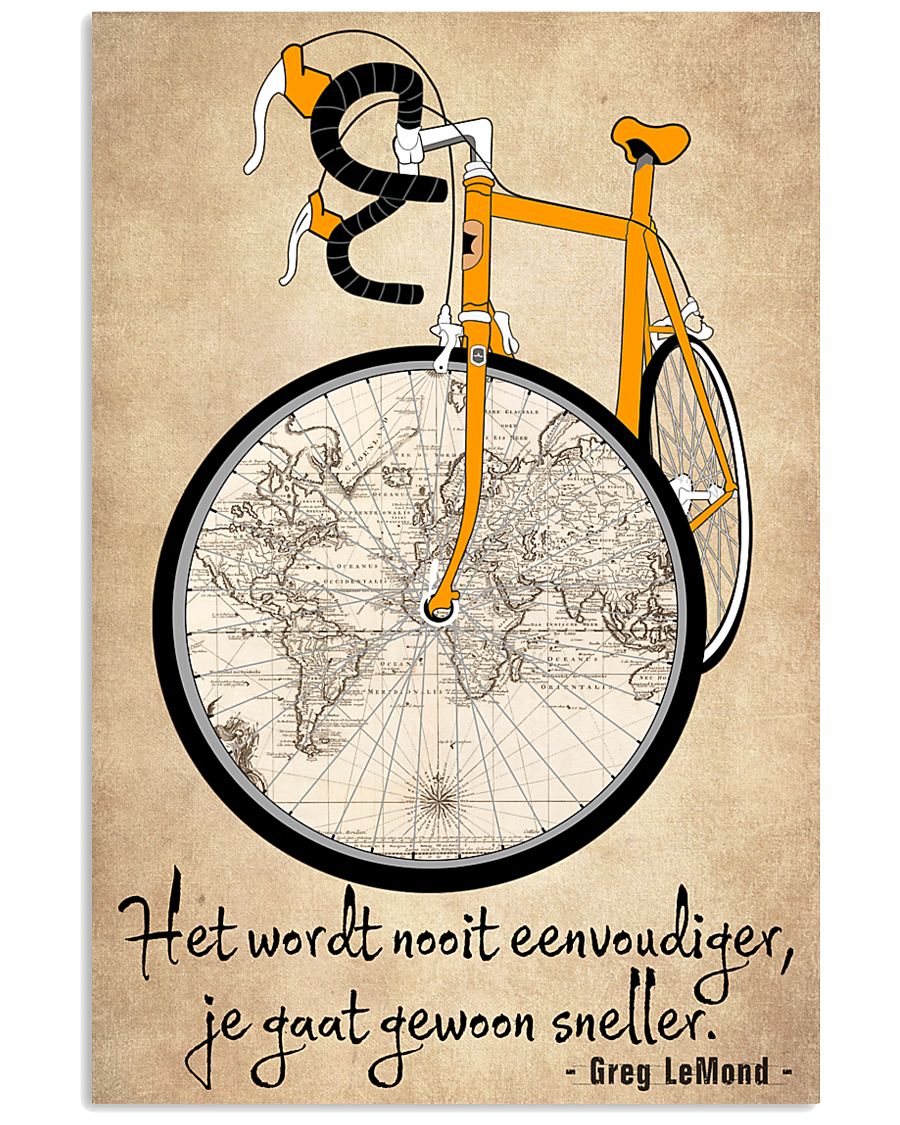 Inspirerende Quote Over Fietsen 11x17 Poster