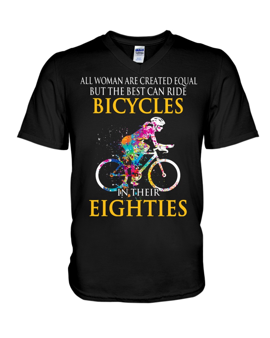 Equal Cycling EIGHTIES Women Shirt - FRONT V-Neck T-Shirt