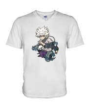 killua shirt V-Neck T-Shirt tile
