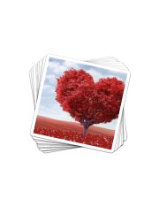 Red Heart Tree Sticker - 10 pack (Horizontal) thumbnail