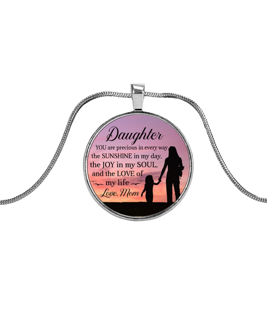 YOU'RE PRECIOUS IN EVERY WAY THESUNSHINE IN MY DAY Metallic Circle Necklace