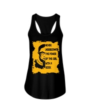 NEVER UNDERESTIMATB THE POWER OF THE GIRL WITH A Ladies Flowy Tank thumbnail