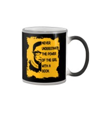 NEVER UNDERESTIMATB THE POWER OF THE GIRL WITH A Color Changing Mug thumbnail