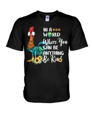 IN A WORLD WHERE YOU CAN BE ANYTHING BE KIND V-Neck T-Shirt thumbnail