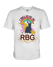 I BELIEVE IN RBG V-Neck T-Shirt thumbnail