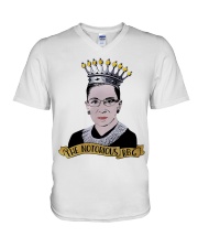 THE NOTORIOUS RBG V-Neck T-Shirt thumbnail