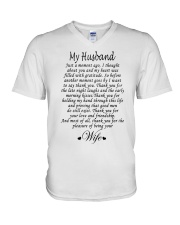 MY HUSBAND V-Neck T-Shirt thumbnail