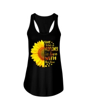 SHE WAS A WILDFLOWER IN LOVE WITH THE SUN Ladies Flowy Tank thumbnail
