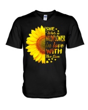 SHE WAS A WILDFLOWER IN LOVE WITH THE SUN V-Neck T-Shirt thumbnail