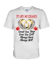 TO MY HUSBAND I ALWAYS LOVE YOU V-Neck T-Shirt thumbnail