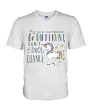 YOU'RE LUCKY ENOUGH TO BE DIFFERENT V-Neck T-Shirt thumbnail
