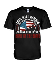 This Will Remain Veterans V-Neck T-Shirt tile
