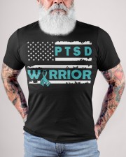 PTSD Warrior PTSD Awareness Teal Classic T-Shirt custom-t-shirts-classic-lifestyle-front-446