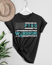 PTSD Warrior PTSD Awareness Teal Classic T-Shirt custom-t-shirts-classic-lifestyle-front-464