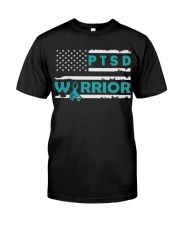 PTSD Warrior PTSD Awareness Teal Classic T-Shirt front