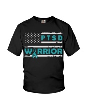 PTSD Warrior PTSD Awareness Teal Youth T-Shirt tile