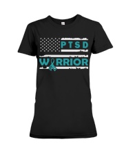 PTSD Warrior PTSD Awareness Teal Premium Fit Ladies Tee tile