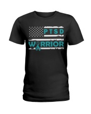 PTSD Warrior PTSD Awareness Teal Ladies T-Shirt tile