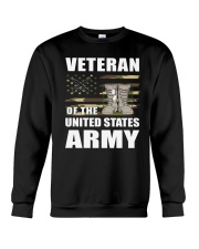 Distressed American-Flag-US-Army Crewneck Sweatshirt tile
