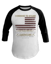 I CHOOSE TO STAND-FOR THOSE SERVING Baseball Tee tile