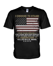 I CHOOSE TO STAND-FOR THOSE SERVING V-Neck T-Shirt tile