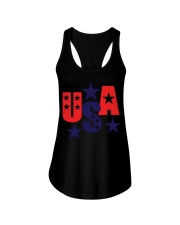 Fourth of July Independence Day Ladies Flowy Tank tile