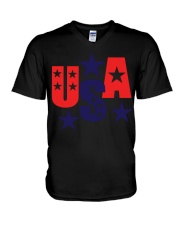 Fourth of July Independence Day V-Neck T-Shirt tile