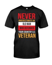 never underestimate an old man who defended your u Premium Fit Mens Tee tile