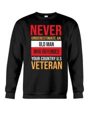 never underestimate an old man who defended your u Crewneck Sweatshirt tile