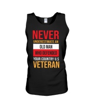 never underestimate an old man who defended your u Unisex Tank tile