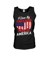 I-LOVE MY FREEDOM-I-LOVE-MY-AMERICA Unisex Tank tile