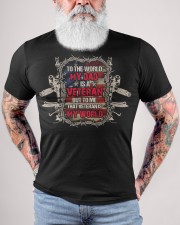 My dad is a veteran Classic T-Shirt custom-t-shirts-classic-lifestyle-front-446
