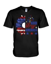 Patriotic-4th-of-July-Memorial V-Neck T-Shirt tile