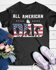 All American Dad Veteran-Fathers Classic T-Shirt custom-t-shirts-classic-lifestyle-front-453