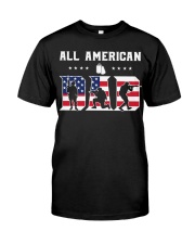 All American Dad Veteran-Fathers Classic T-Shirt front
