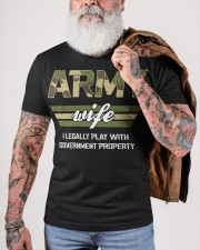 Womens Army Veteran Army Wife Classic T-Shirt custom-t-shirts-classic-lifestyle-front-449