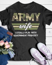 Womens Army Veteran Army Wife Classic T-Shirt custom-t-shirts-classic-lifestyle-front-453