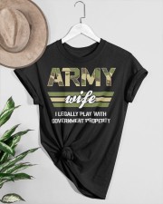 Womens Army Veteran Army Wife Classic T-Shirt custom-t-shirts-classic-lifestyle-front-464