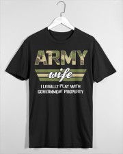 Womens Army Veteran Army Wife Classic T-Shirt custom-t-shirts-classic-lifestyle-front-465