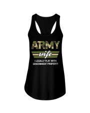 Womens Army Veteran Army Wife Ladies Flowy Tank tile
