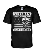 veteran united states navy V-Neck T-Shirt tile