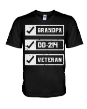 Grandpa DD214 Veteran V-Neck T-Shirt tile