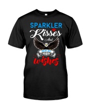 Sparkler kisses and 4th of july wishes Classic T-Shirt front