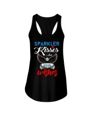 Sparkler kisses and 4th of july wishes Ladies Flowy Tank tile