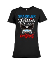 Sparkler kisses and 4th of july wishes Premium Fit Ladies Tee tile