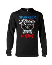 Sparkler kisses and 4th of july wishes Long Sleeve Tee tile